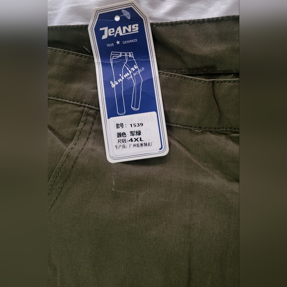 Men's Olive Cargo Shorts  By True Denimize  Made In  Japan - Picture 3 of 9